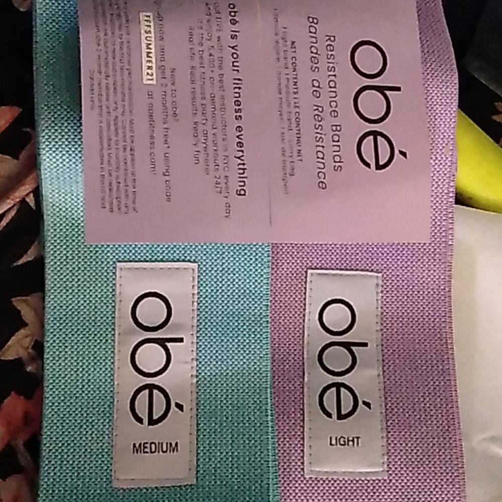 Obe resistance bands and 2month membership